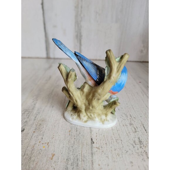 Lefton China bluebird KW464 Vintage bird flower statue figure - Picture 7 of 9
